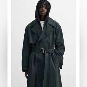Zara Technical Relax Fit Trench Coat(Missing Belt)